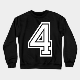 Numbers 4 for a sports team, group, or community Crewneck Sweatshirt